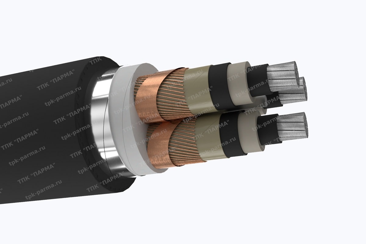 Фотография провода Кабель АПвПу2гж 3х300/70 - 10кВ